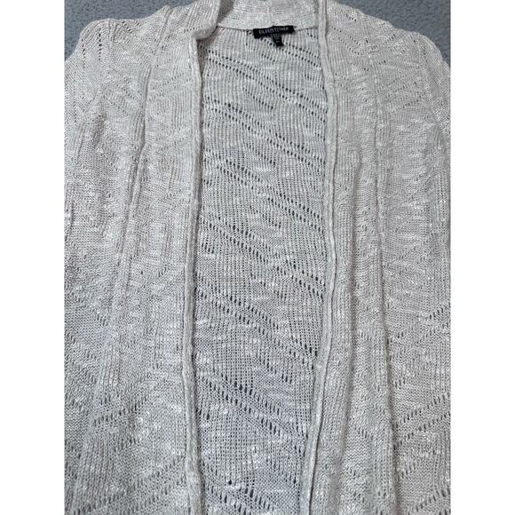 Eileen Fisher Linen Knit Cardigan Open Women’s Petite Small Oatmeal Boho Natural - Picture 7 of 12